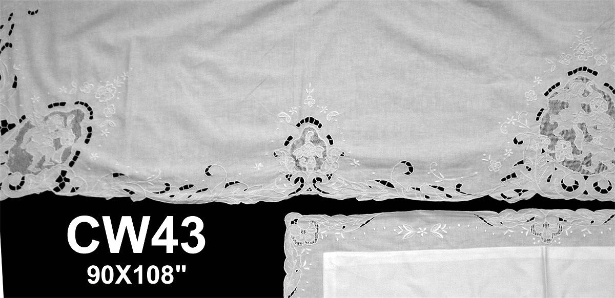 Wholesaler of embroidery tablecloths, bed sheets, bed covers